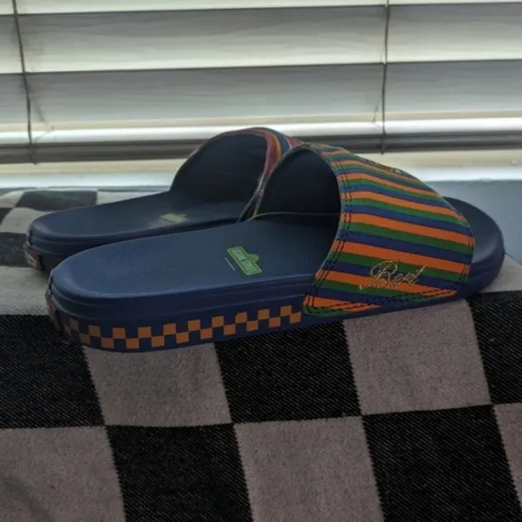 Vans La Costa Slide On Kids Bert And Ernie Sesame Street New Blue Red 022025