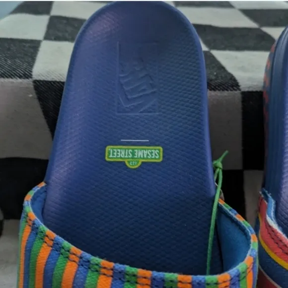 Vans La Costa Slide On Kids Bert And Ernie Sesame Street New Blue Red 022025