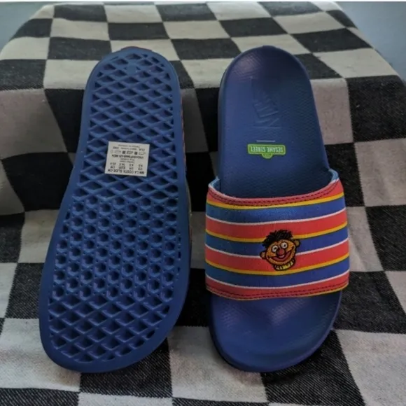 Vans La Costa Slide On Kids Bert And Ernie Sesame Street New Blue Red 022025