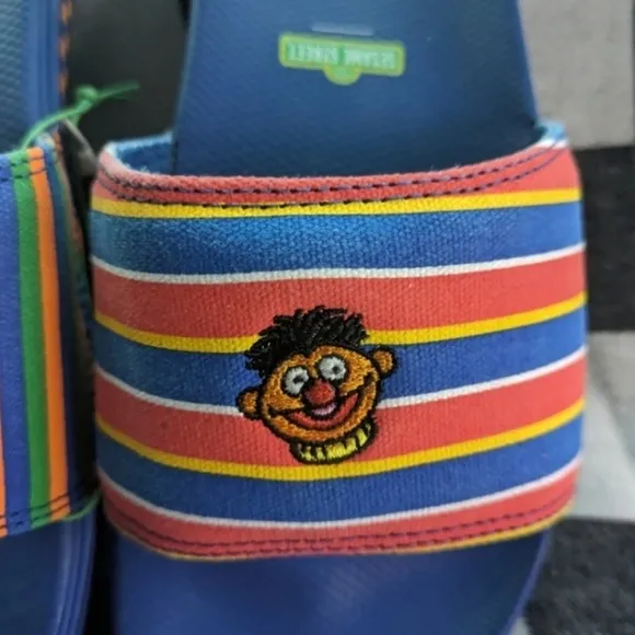 Vans La Costa Slide On Kids Bert And Ernie Sesame Street New Blue Red 022025