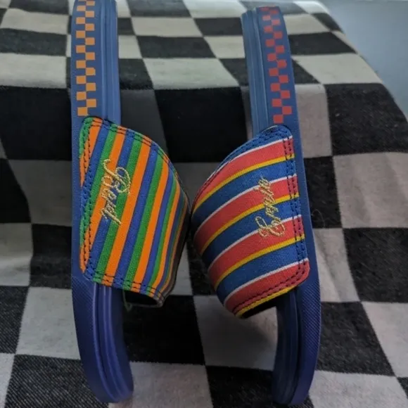 Vans La Costa Slide On Kids Bert And Ernie Sesame Street New Blue Red 022025