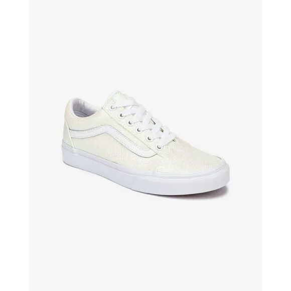 Vans Wall Old Skool White Pink UV Glitter Sneakers Shoes Girls Big Kid 6