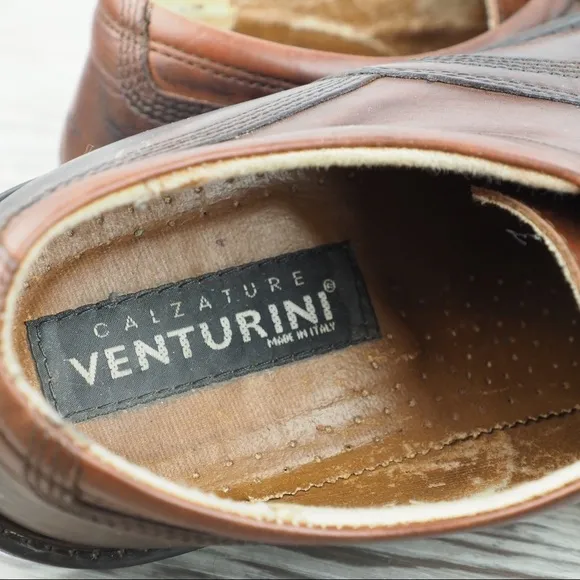 Venturini sz 9.5 brown leather lace up derby