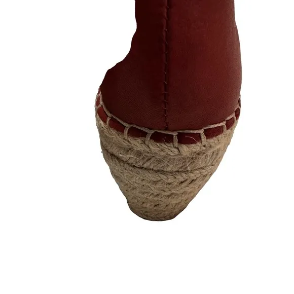 Vince Camuto Braided EspadrilleWedges Jadeya Moroccan Clay Size 7.5 Ankle Strap