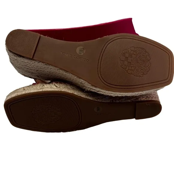 Vince Camuto Braided EspadrilleWedges Jadeya Moroccan Clay Size 7.5 Ankle Strap