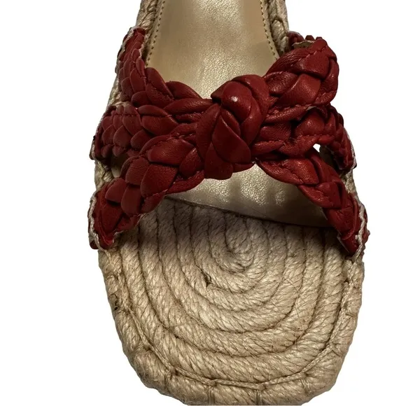 Vince Camuto Braided EspadrilleWedges Jadeya Moroccan Clay Size 7.5 Ankle Strap
