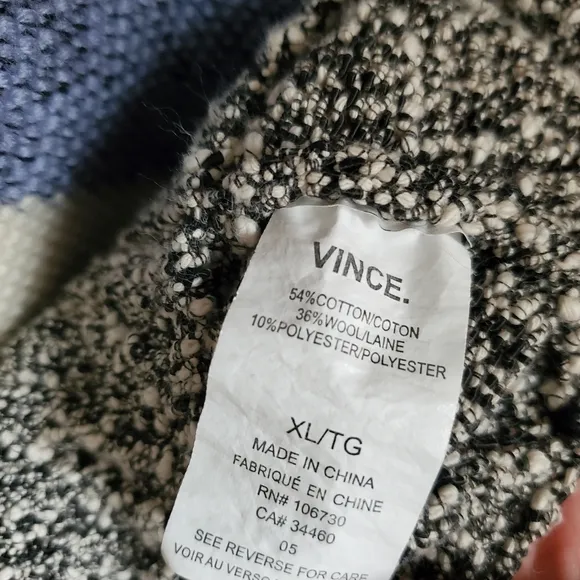 Vince Colorblock Boucle Knit Sweater