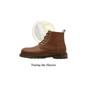 Vintagae Brown Leather Lace-up Boots "Wingtip Rebels"