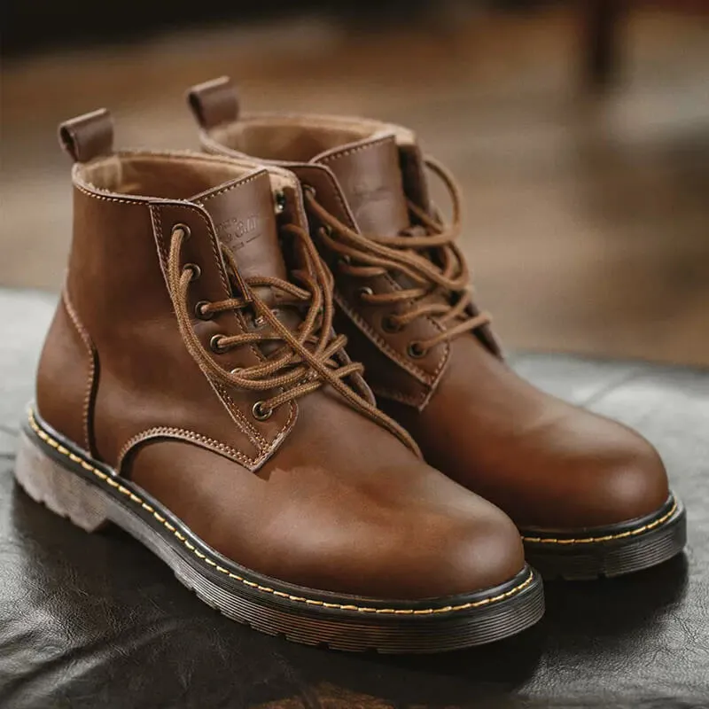 Vintagae Brown Leather Lace-up Boots "Wingtip Rebels"