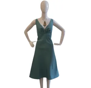 Vintage Oleg Cassini Simple Sky Blue Cocktail Evening Dress