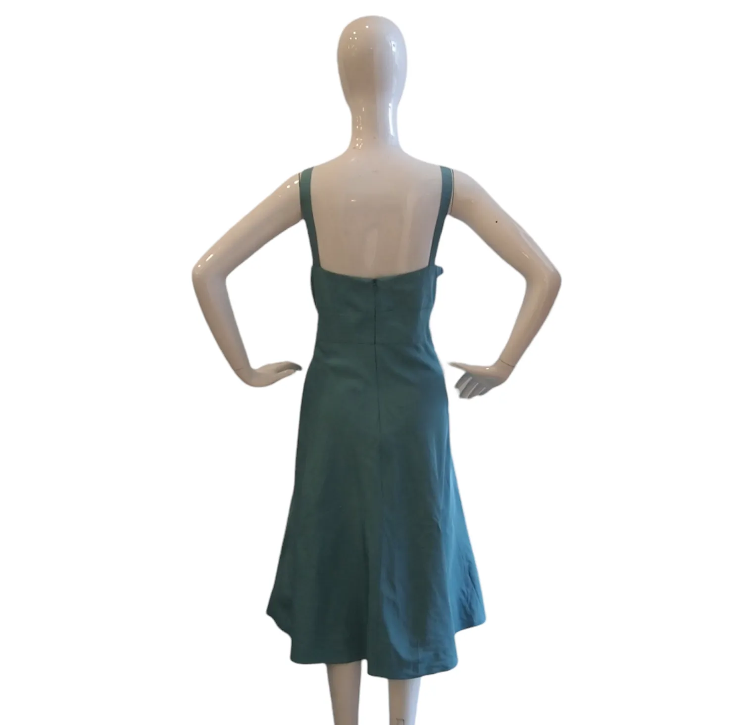 Vintage Oleg Cassini Simple Sky Blue Cocktail Evening Dress