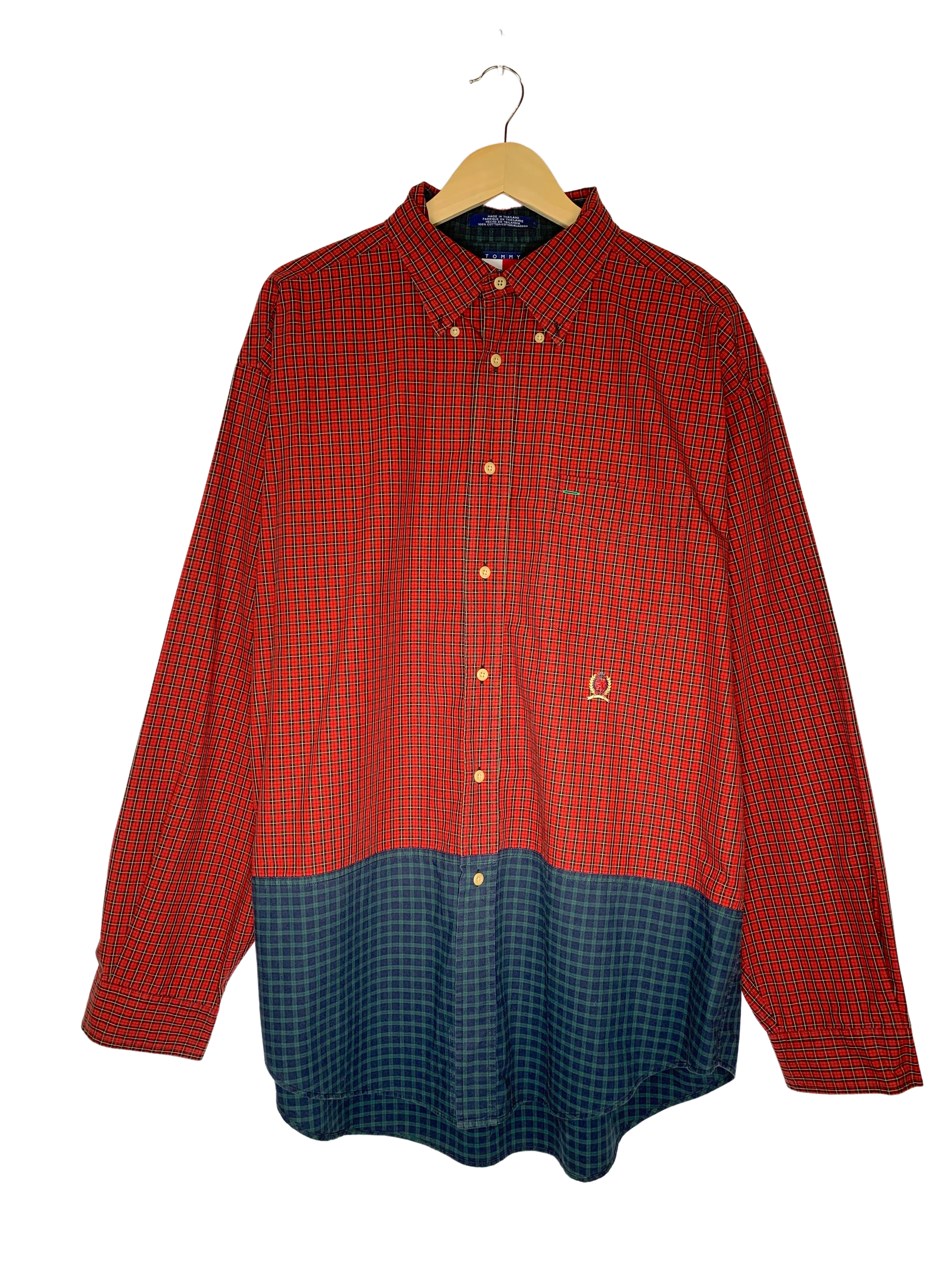 VTG Tommy Hilfiger 2-Tone Plaid Buttondown (2XL)