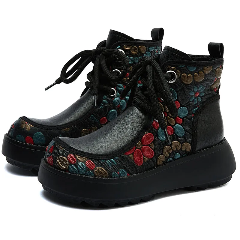 Wedge Heel Martin Boots