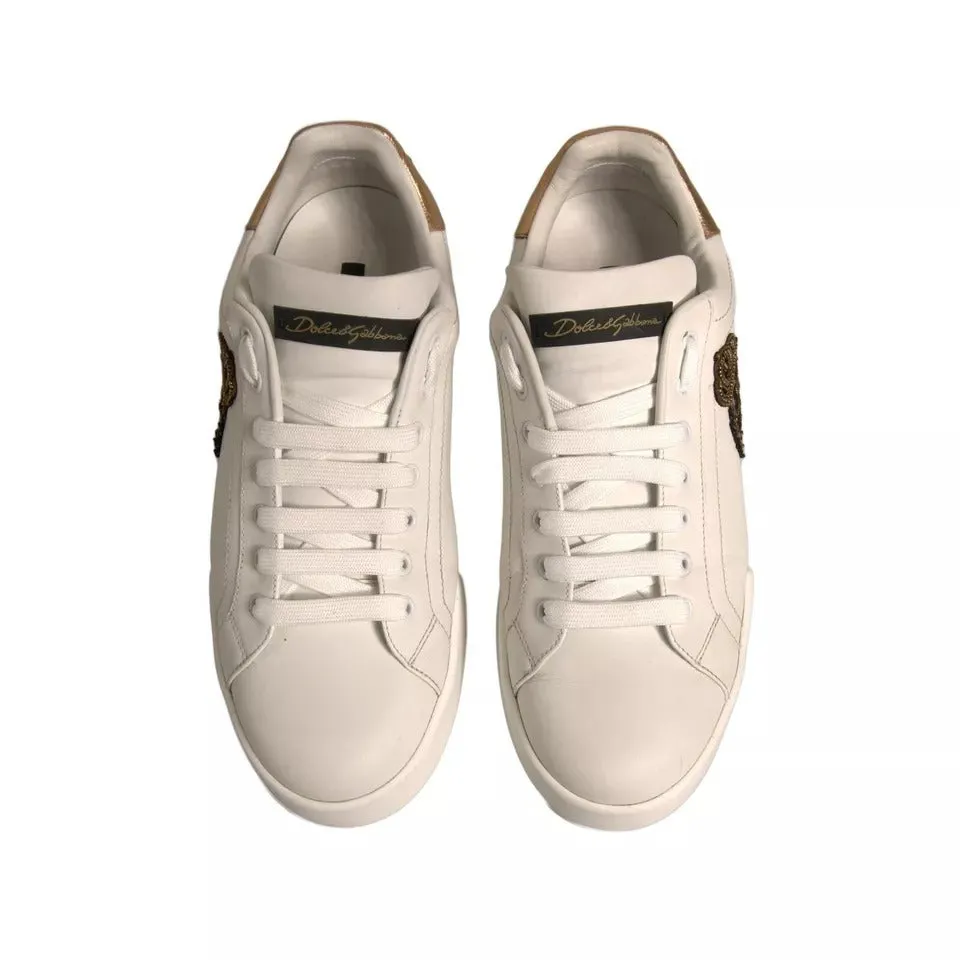 White Crown Patch Portofino Sneakers Shoes (Copy)
