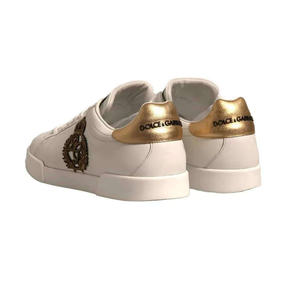 White Crown Patch Portofino Sneakers Shoes (Copy)