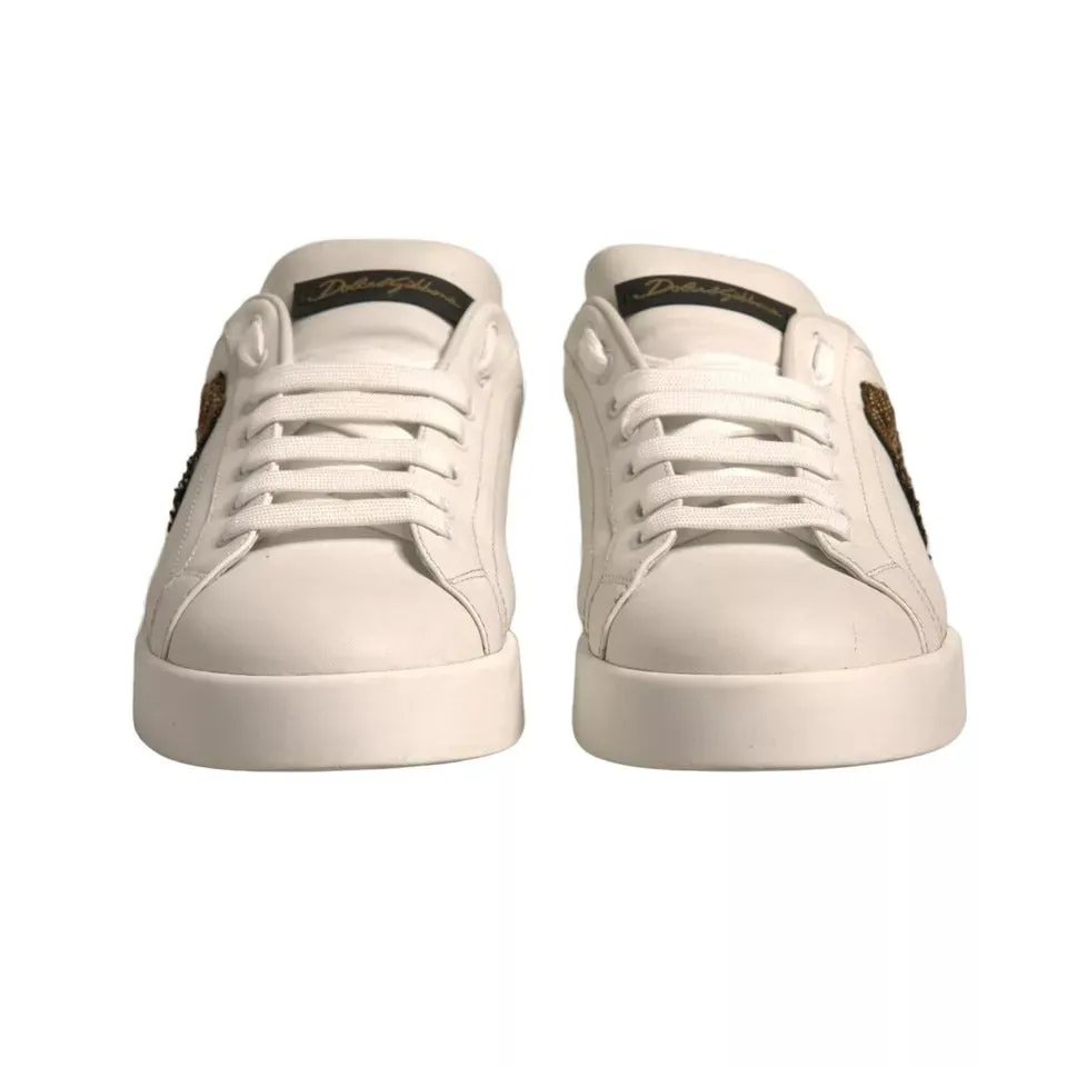 White Crown Patch Portofino Sneakers Shoes (Copy)