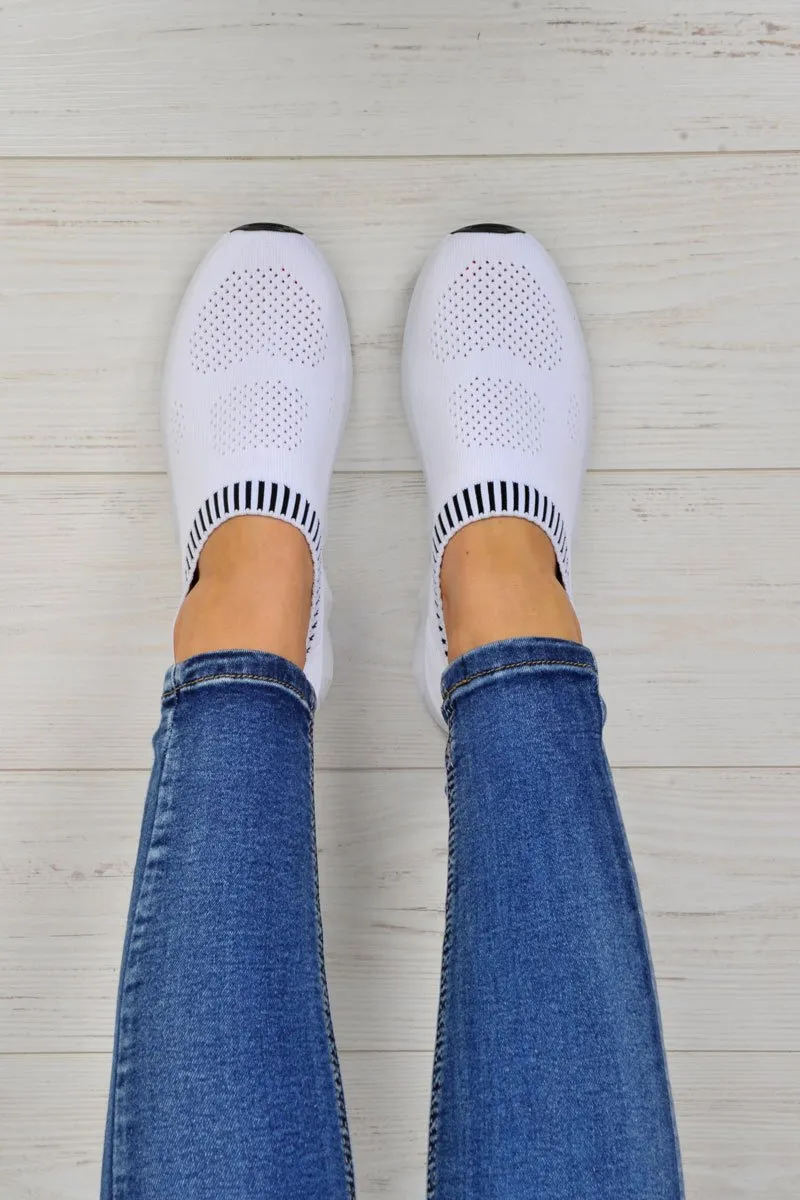 White Runner Sock Trainers - Kannon