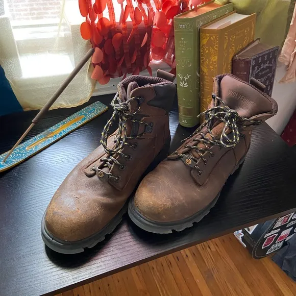 Wolverine carbon toe waterproof leather work boots