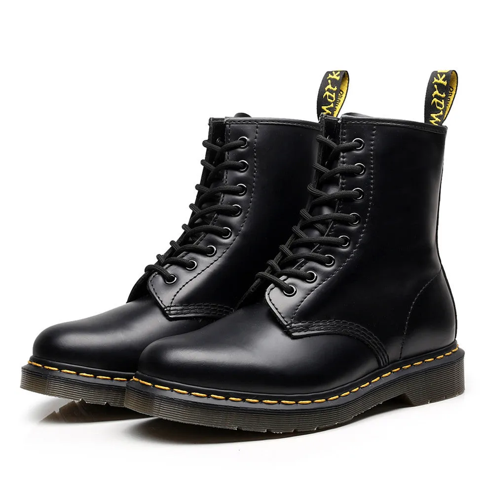 women short winter boots men leather Martin boots Large size