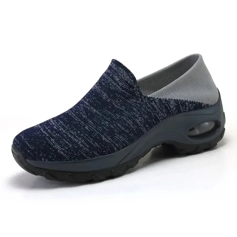 Women Sport Shoes Thick Sole Shoes Ladies  walking Fitness