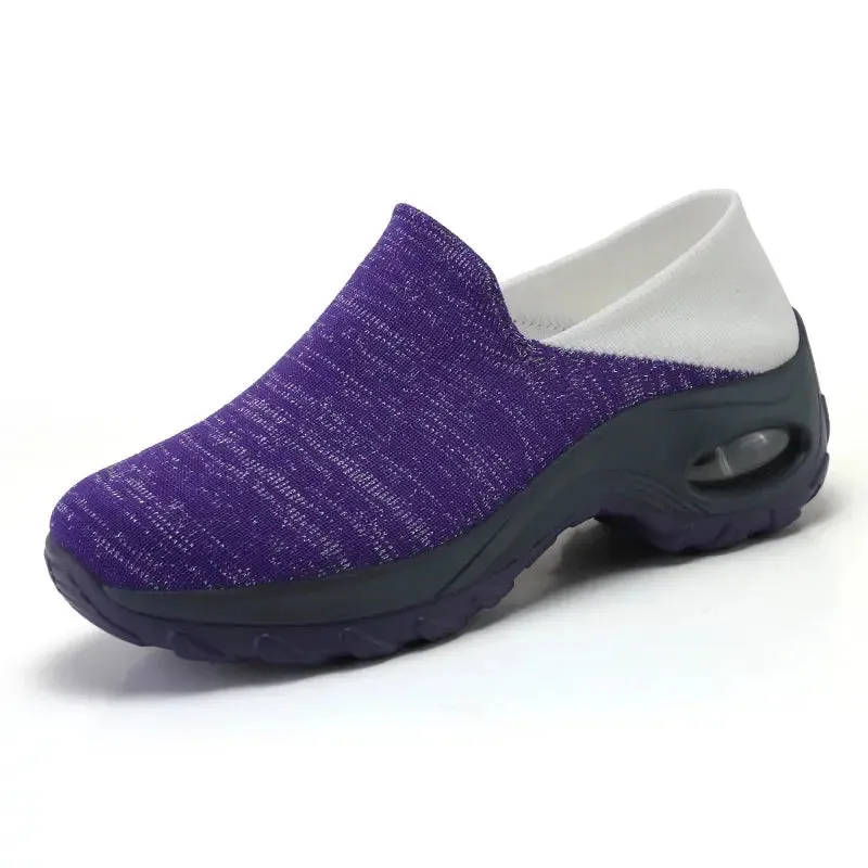 Women Sport Shoes Thick Sole Shoes Ladies  walking Fitness