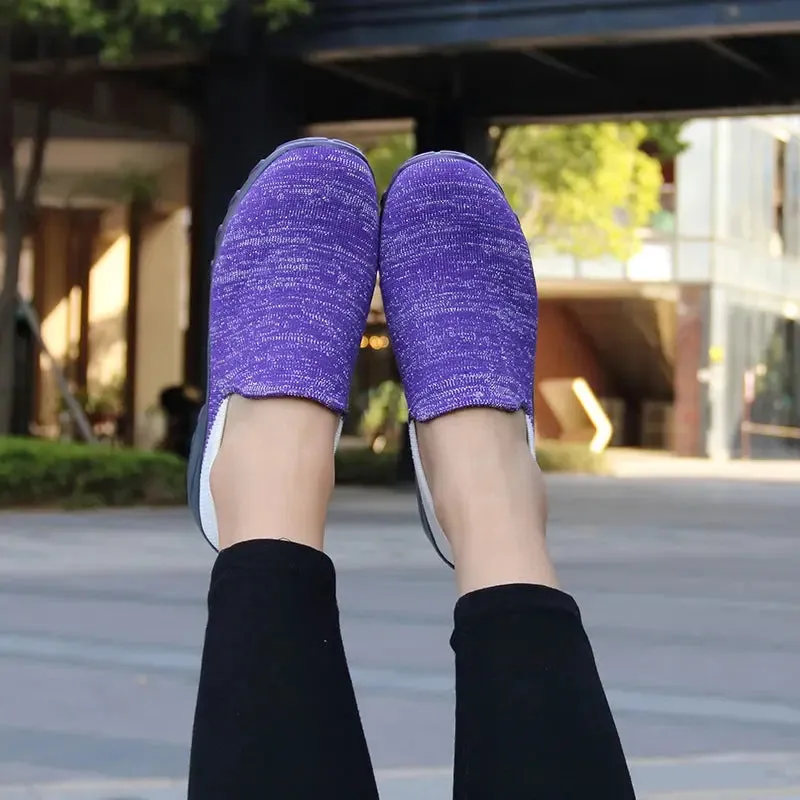 Women Sport Shoes Thick Sole Shoes Ladies  walking Fitness