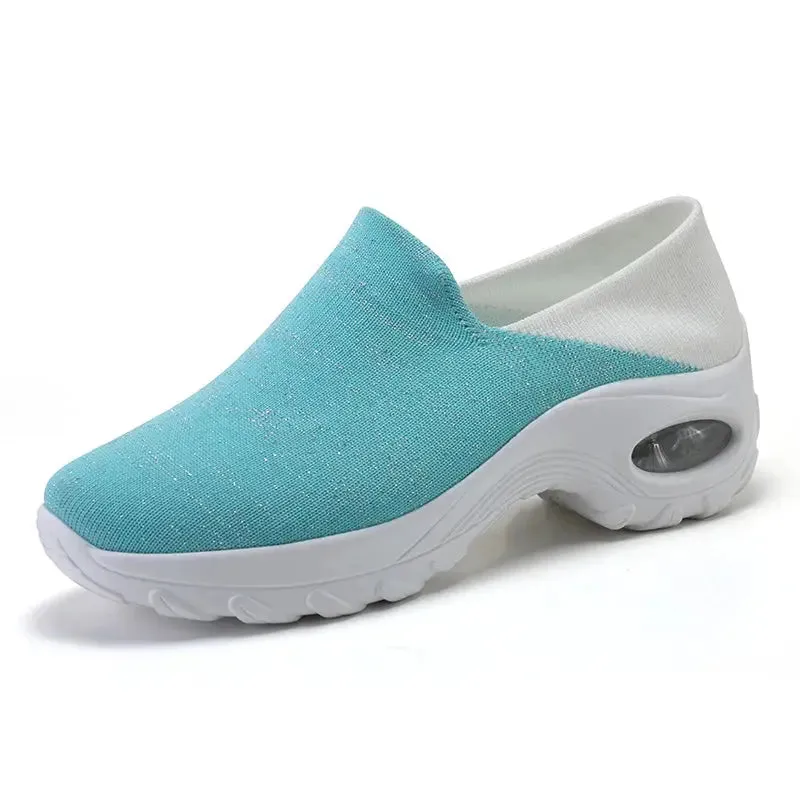 Women Sport Shoes Thick Sole Shoes Ladies  walking Fitness