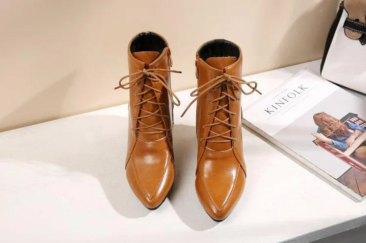 Women's Size Martin Boots With Side Zipper