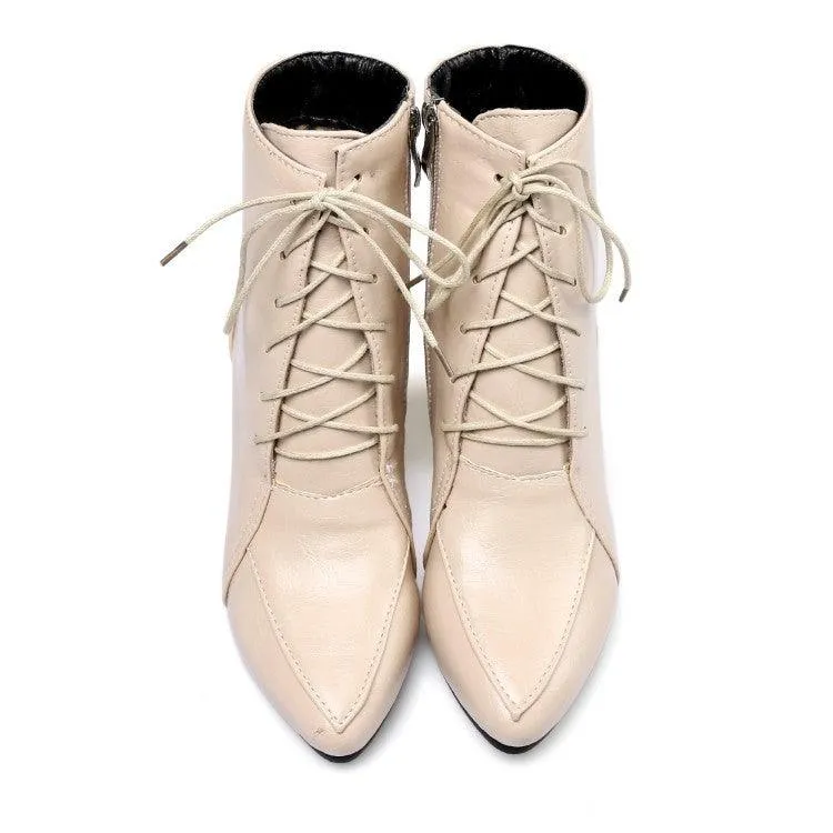 Women's Size Martin Boots With Side Zipper