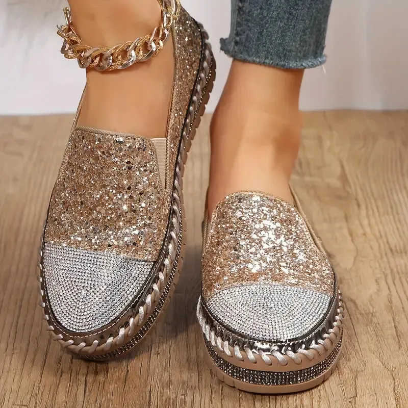 Women's Thick Sole Platform Sequin Shoes