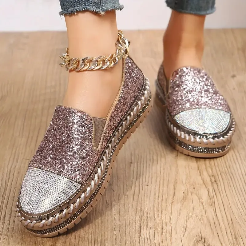 Women's Thick Sole Platform Sequin Shoes