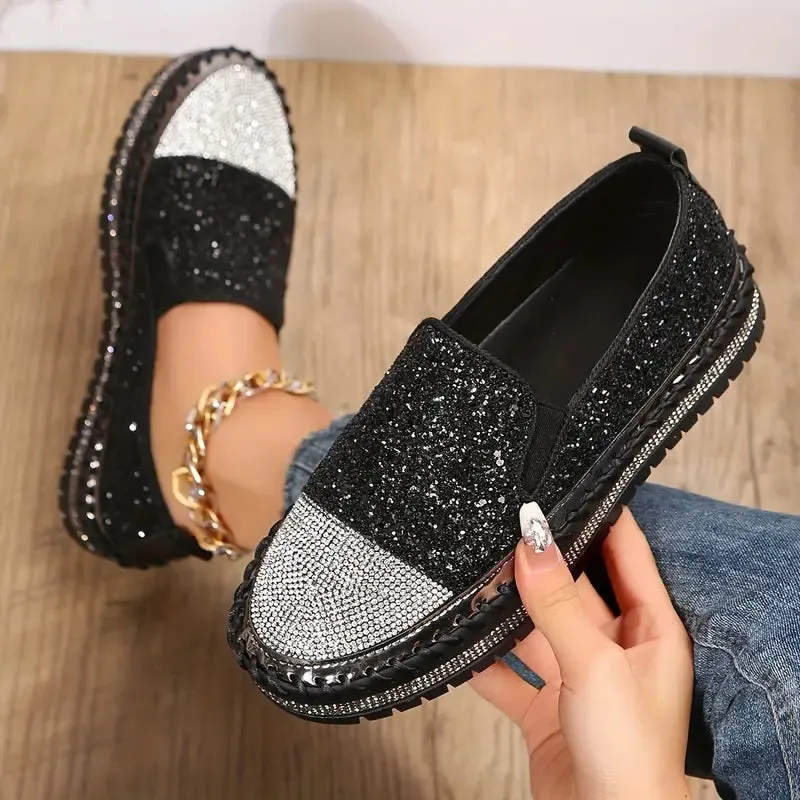 Women's Thick Sole Platform Sequin Shoes