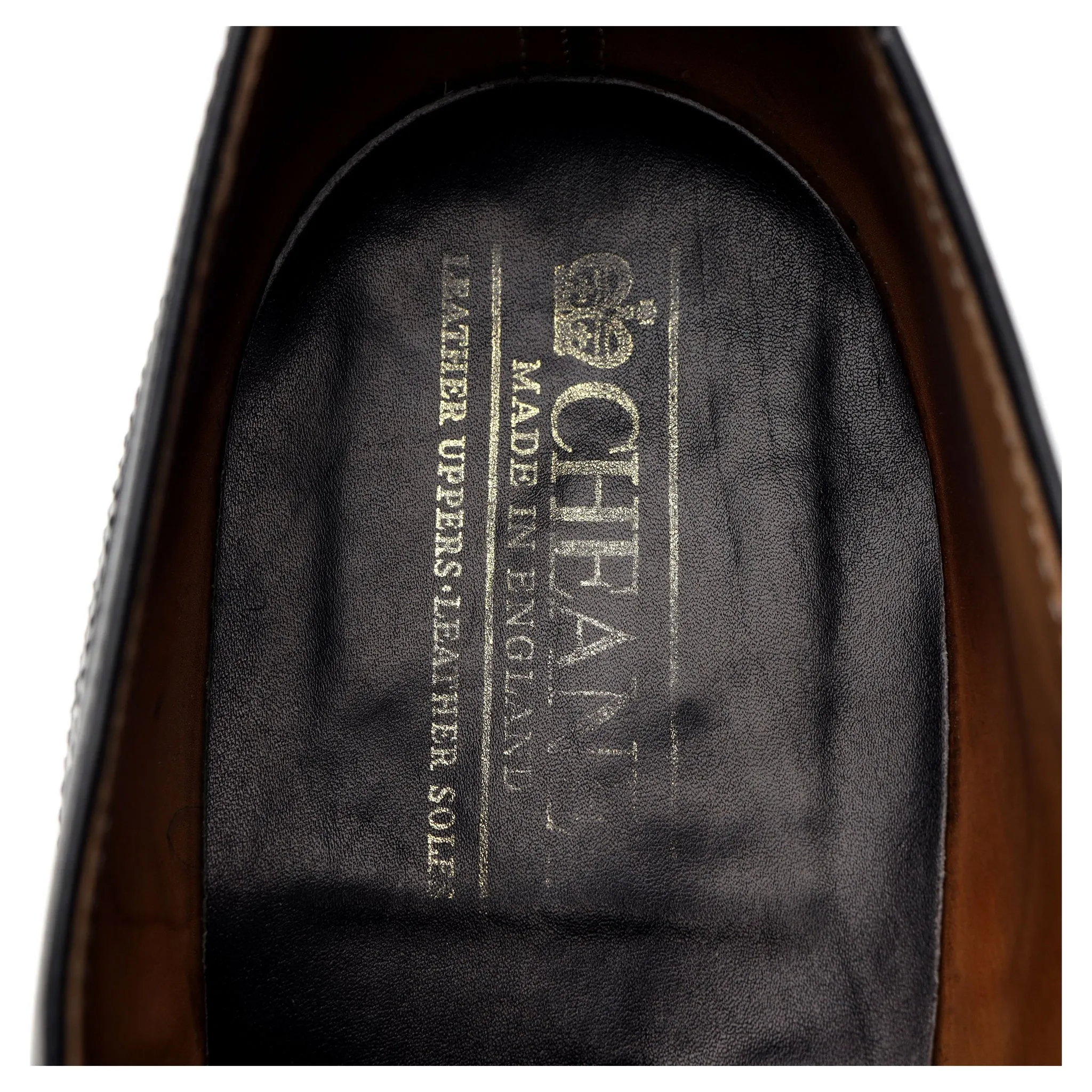 'Yardley' Black Leather Oxford Brogue UK 10.5 F