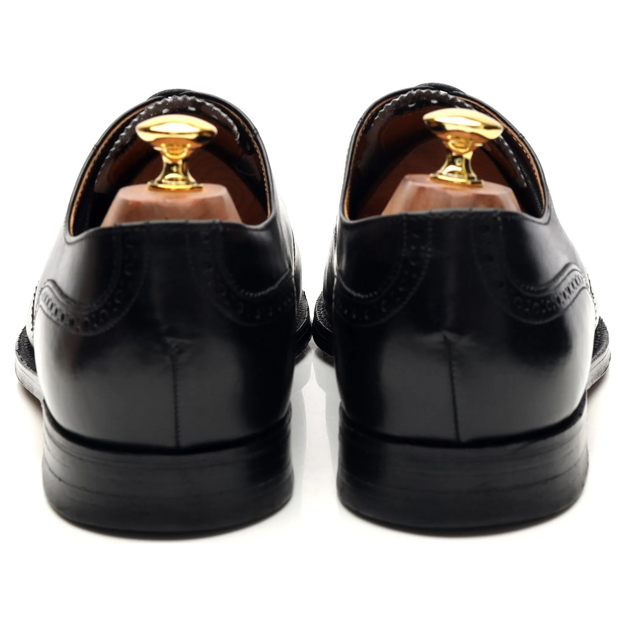 'Yardley' Black Leather Oxford Brogue UK 10.5 F