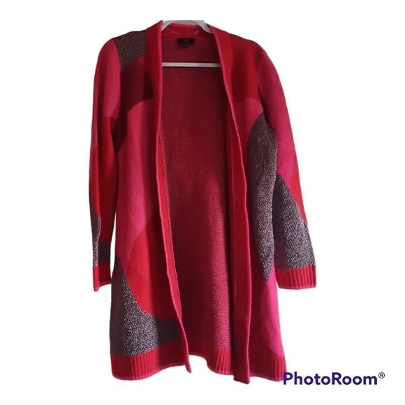 Yest Colorblock Open Front Duster Cardigan