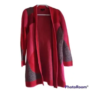 Yest Colorblock Open Front Duster Cardigan