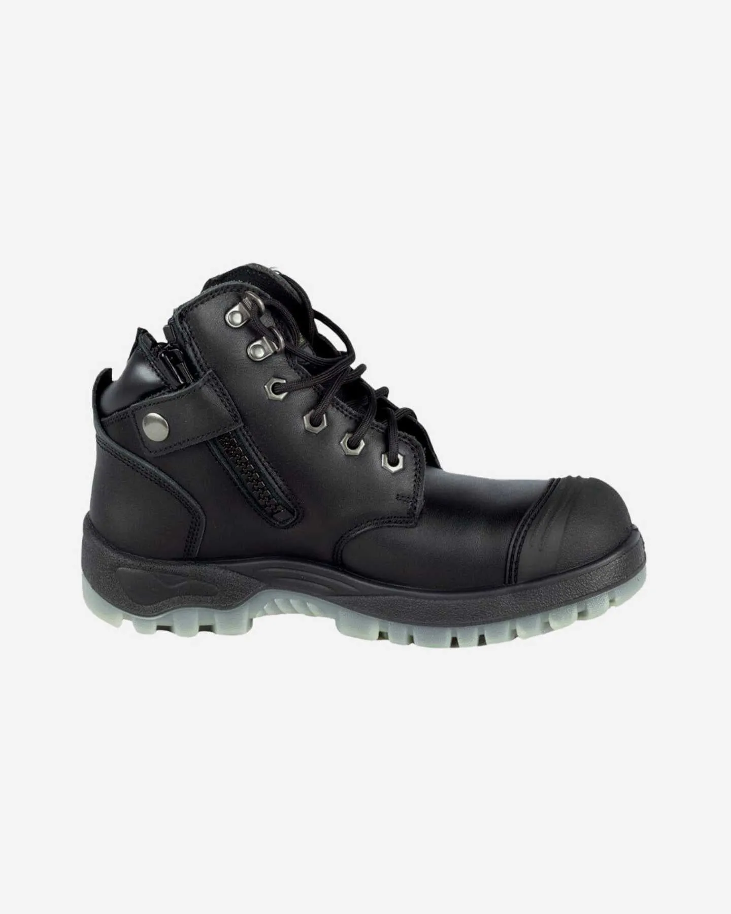 Zip Side Mid Cut Work Boots 8302