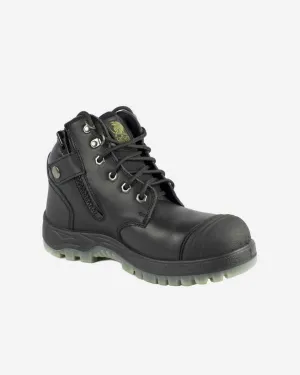 Zip Side Mid Cut Work Boots 8302