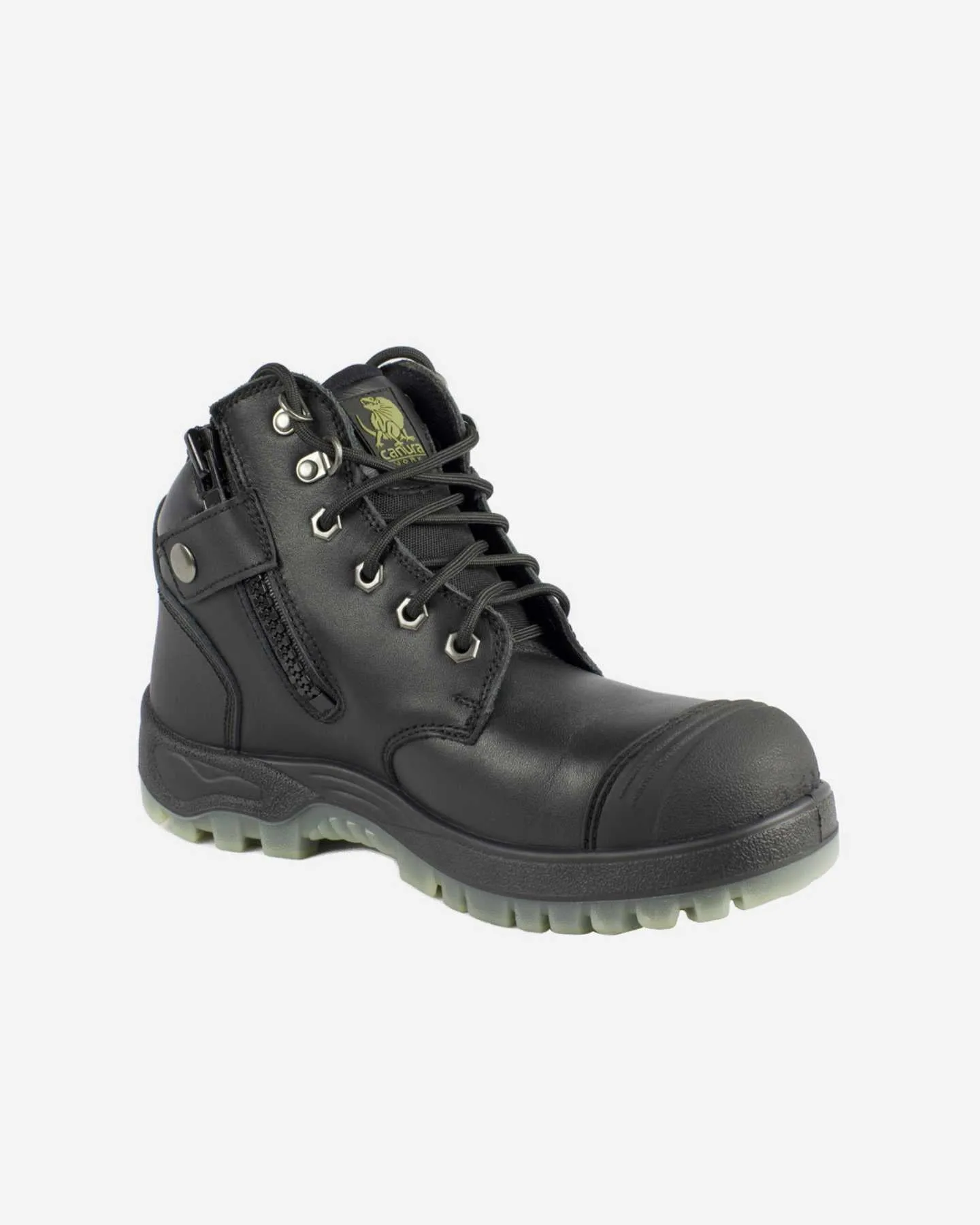 Zip Side Mid Cut Work Boots 8302